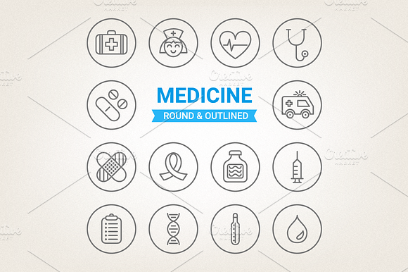 Circle Medical Icons