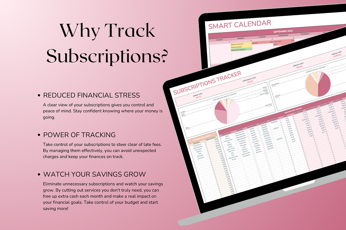 Subscriptions Tracker - Red, a Templates & Theme by The Creative Plans co (Photo 6 of 10)