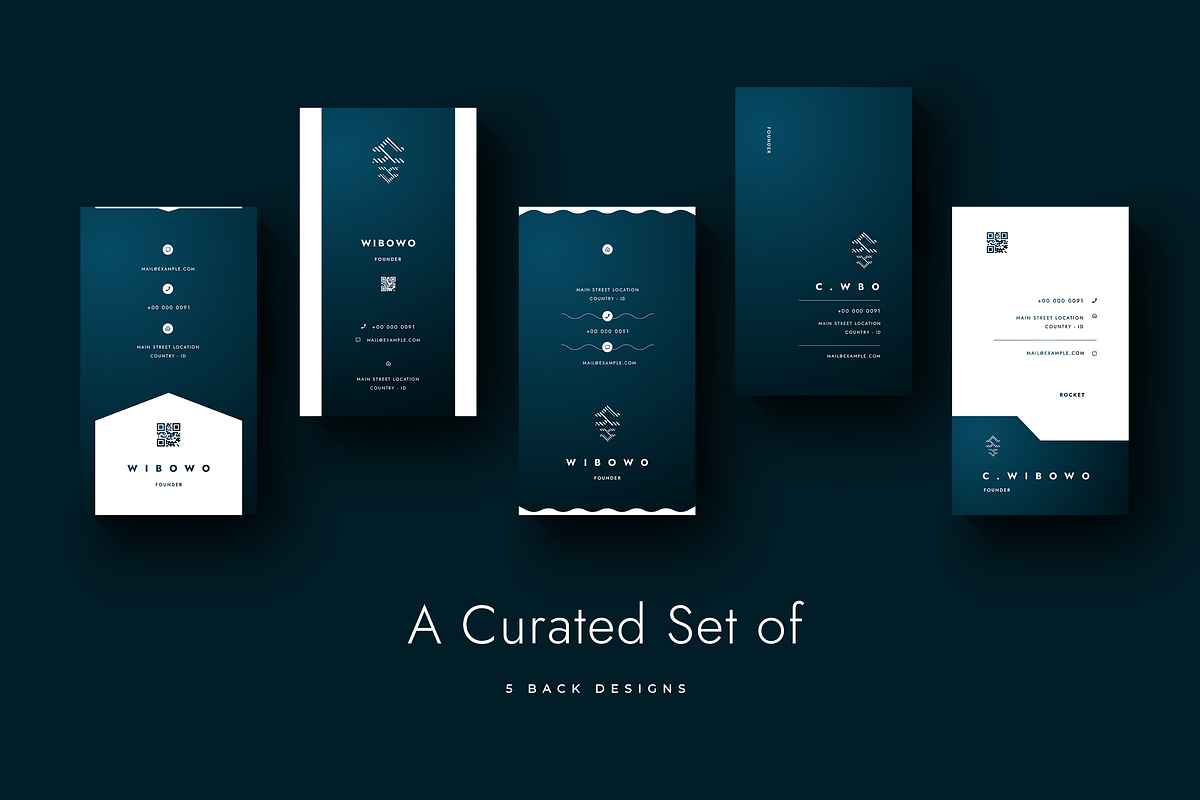 Ociera - Vertical Business Cards, a Business Card Template by Ctrl space studio (Photo 2 of 9)