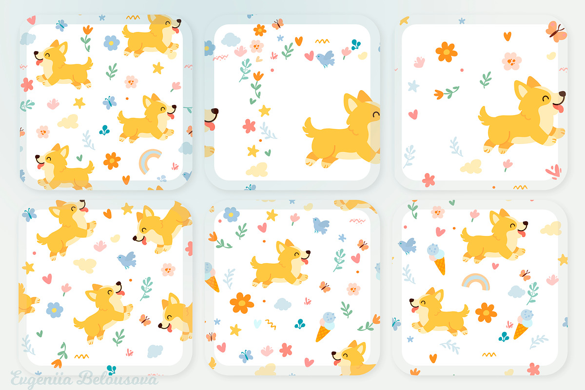 Funny  corgis, an Illustration by EshaStudio (Photo 4 of 4)