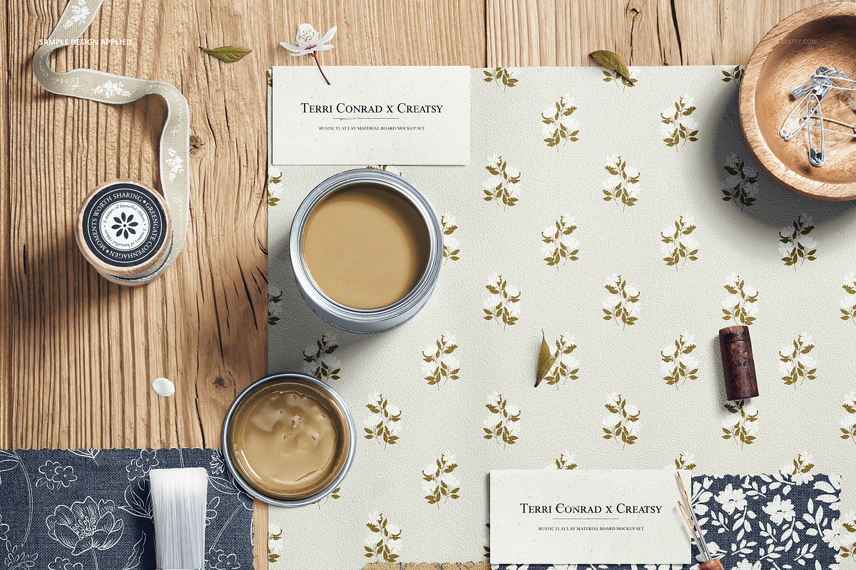 Flat Lay Material Board Mockup, a Merchandise Mockup by creatsy5 (Photo 3 of 11)
