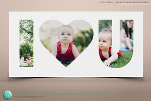Valentines I LOVE U 10x20 Photoboard