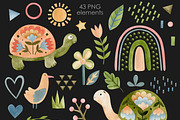 Watercolor turtle & rainbow, an Animal Illustration by Kira Konoshenko (Thumbnail 3 of 10)