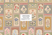 Ornated Mughal Botanical Frames, a Pattern Graphic by Print Diaries (Thumbnail 1 of 5)