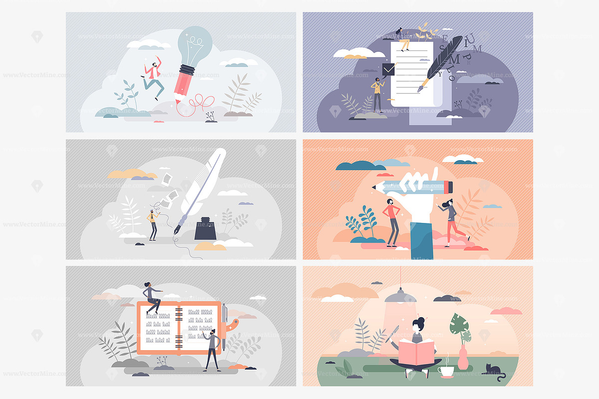 18 Writing Concepts, a Person Illustration by VectorMine (Photo 4 of 8)