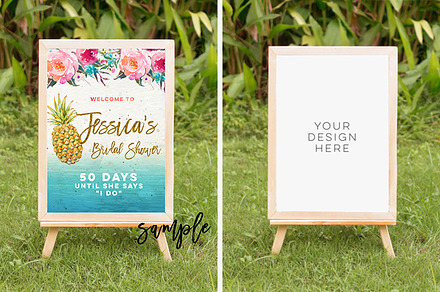 tropical summer mock up