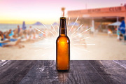 Isolated beer bottle mock-up, a Product Mockup by 1baranov (Thumbnail 3 of 3)