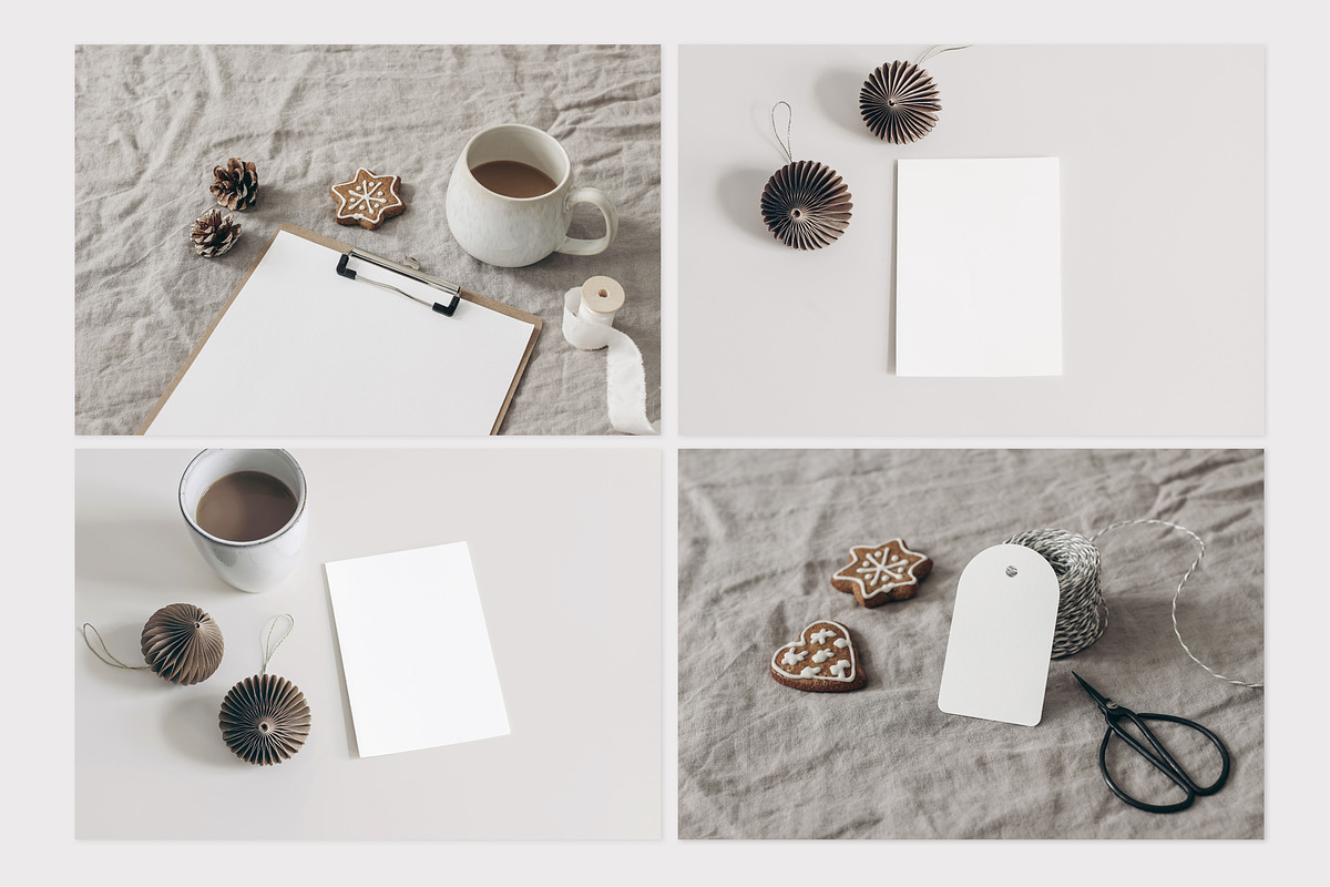 23 Beige Christmas mockups & photos, a Household Mockup by Tabita's shop (Photo 9 of 14)