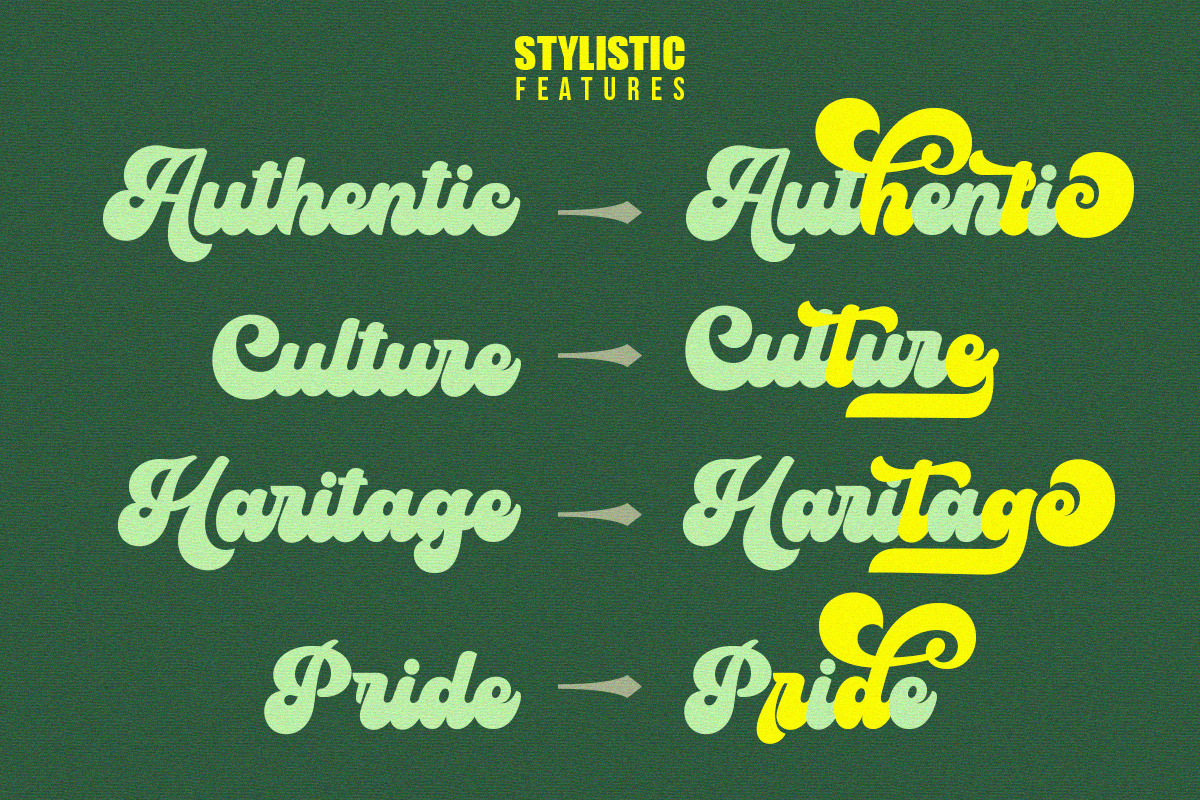 Mafhea - Vintage Retro Font, a Script Font by Letter Fresh (Photo 2 of 12)