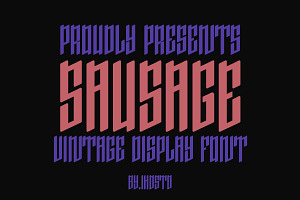 Sausage Vintage Display Font