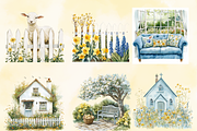 Watercolor Easter Season Clipart, an Illustration by NadiaTheronArt (Thumbnail 4 of 5)