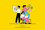 Marketing Team Collaboration Concept, a Work Illustration by Partikusi Design (Thumbnail 2 of 3)