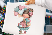 Whimsical Girls Png Cute Clipart, an Illustration by SinaCreation (Thumbnail 7 of 9)