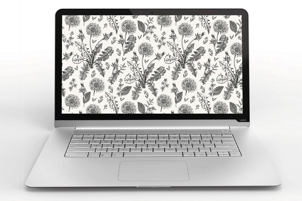 4 Seamless Flowers Dandelion Vintage, a Pattern Graphic by Vintage (Photo 11 of 11)