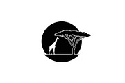 Giraffe Safari Silhouette Vector Bun, an Illustration by Designer_Momina (Thumbnail 4 of 51)