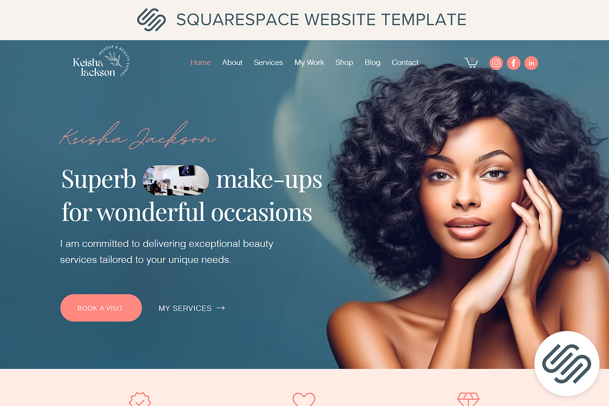 Beauty Squarespace Template
