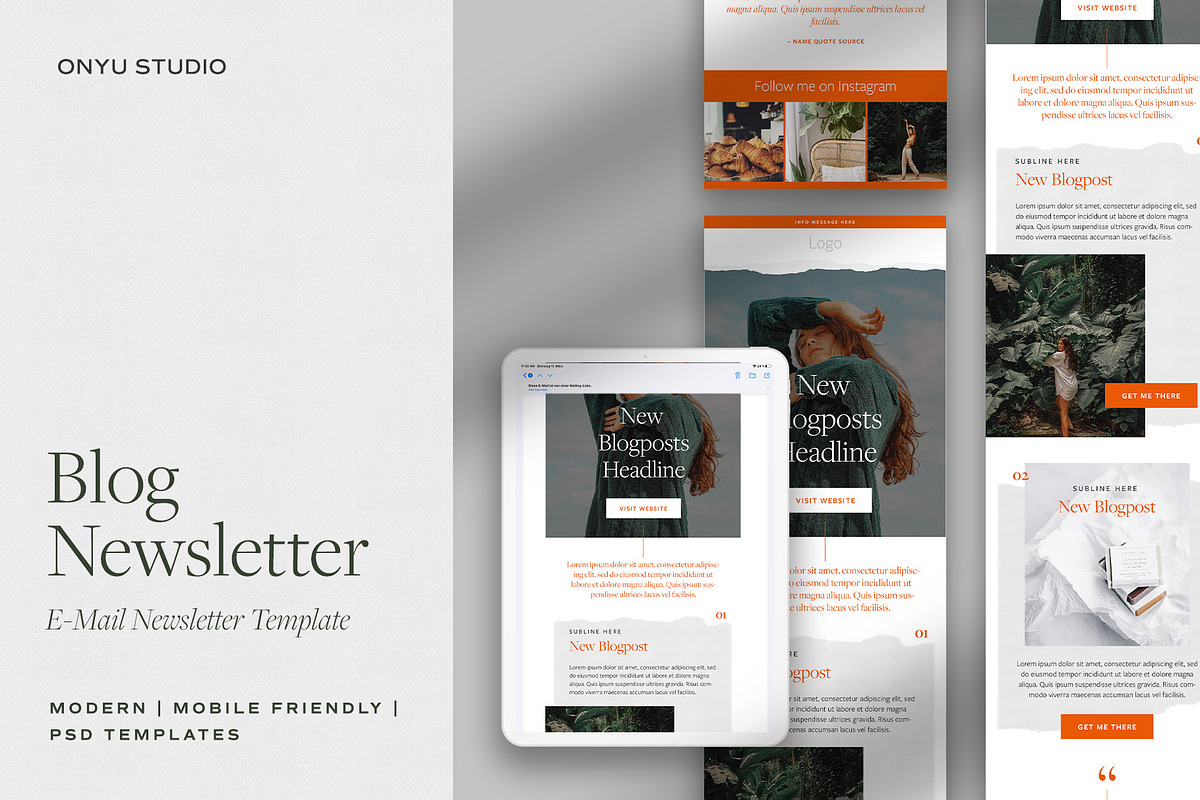 Blog/Influencer Newsletter Template, an Email Template by ONYU Studio (Photo 1 of 5)