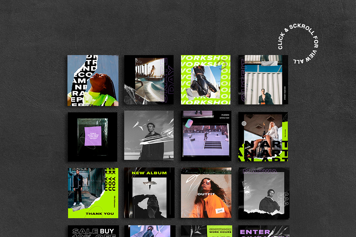 ACID Instagram Stories & Posts, a Social Media Template by Stories Collective (Photo 3 of 5)