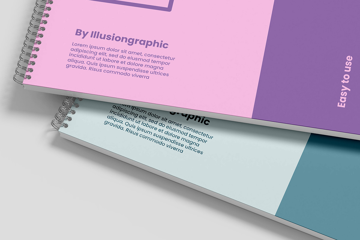 US Letter Spiral Notebook Mockup, a Books & Magazine Mockup by Illusiongraphic (Photo 22 of 32)