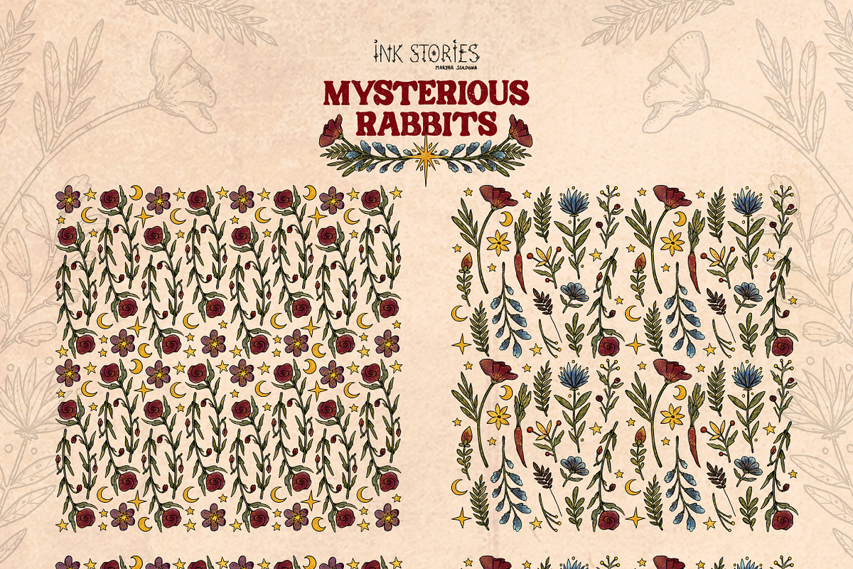 Mysterious Rabbits, an Animal Illustration by Ink Stories