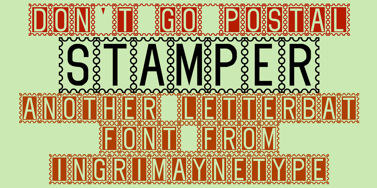 Stamper, a Font by Ingrimayne Type (Photo 2 of 5)