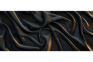 Luxurious black silk fabric with, a Beauty & Fashion Photo by piter.goskov