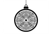 Festive Filigree Bauble Silhouette, an Object Graphic by Creativeshirt (Thumbnail 5 of 5)