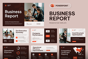 Business Report Powerpoint, a Presentation Template by Sixtemp