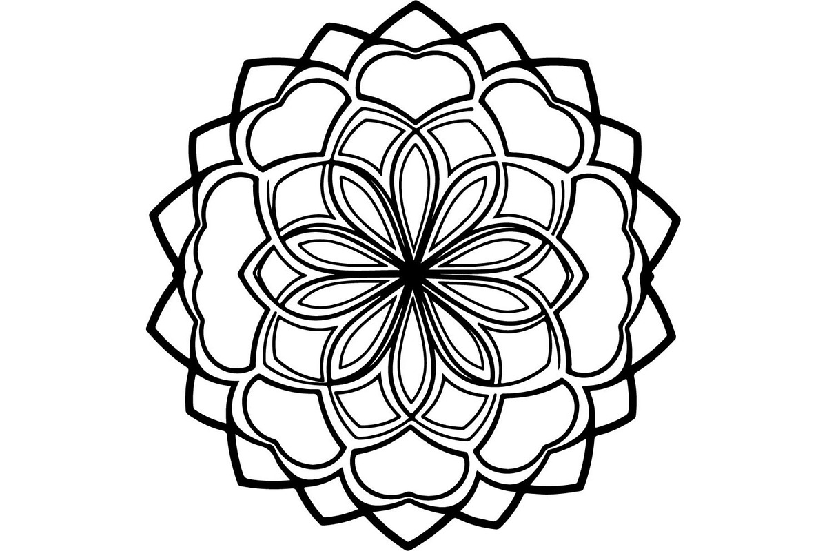 Minimal Black Lotus Mandala, a Decorative Illustration by Designer_Momina (Photo 11 of 21)
