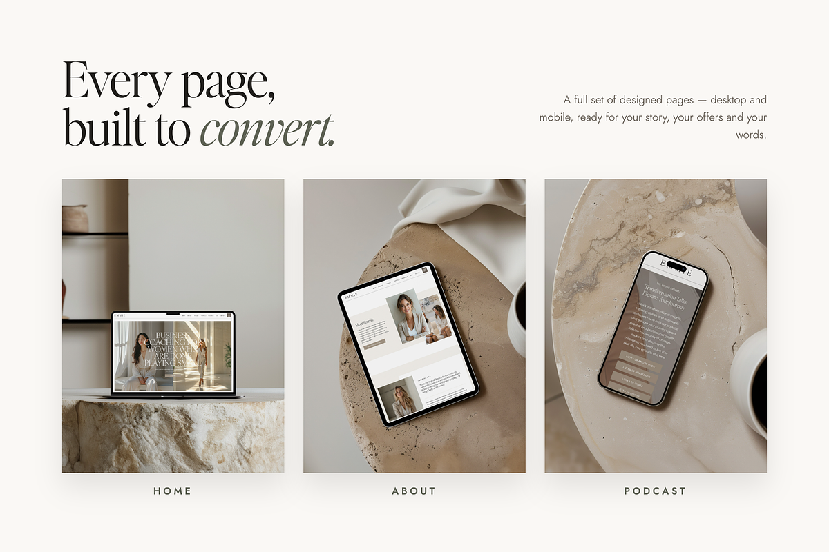 EMMIE | Showit Template, a HTML Template by Refinery Nine Co. (Photo 2 of 8)