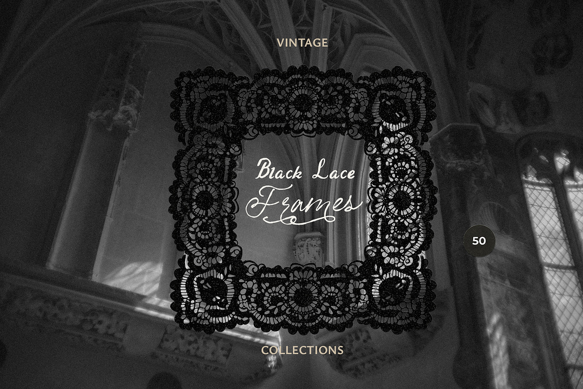 Vintage Black Lace Frames & Doilies, an Object Graphic by Lana Elanor (Photo 6 of 20)