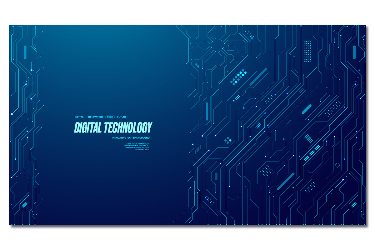 Technology circuit board background., a Technology Illustration by ANTON KHRUPIN ART