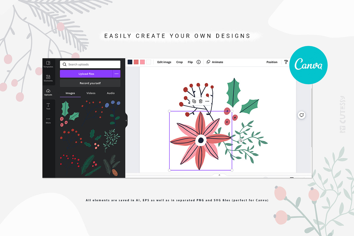 Christmas House Creator | svg png ai, a Seasonal Illustration by Olia (Photo 6 of 28)