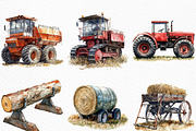 Farm Machines Clipart, an Illustration by Craft Nest (Thumbnail 3 of 6)