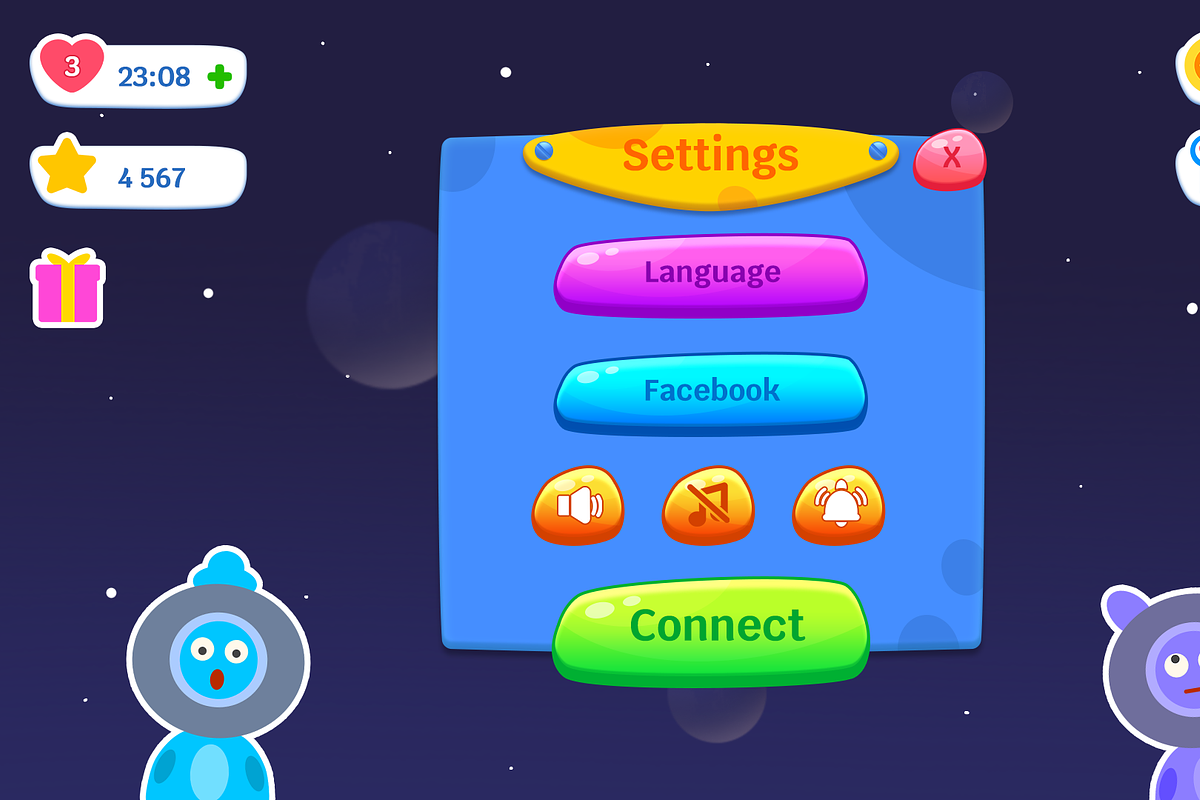 Space Word, Game UI, Mobile Casual, an Object Graphic by KartInnka (Photo 12 of 19)