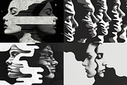 24 Optical Illusion Faces, a Person Illustration by HipFonts (Thumbnail 6 of 7)