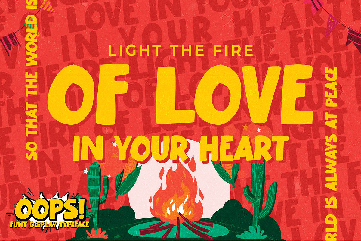 Oops - Fun Display Typeface, a Font by Gassstype (Photo 4 of 8)