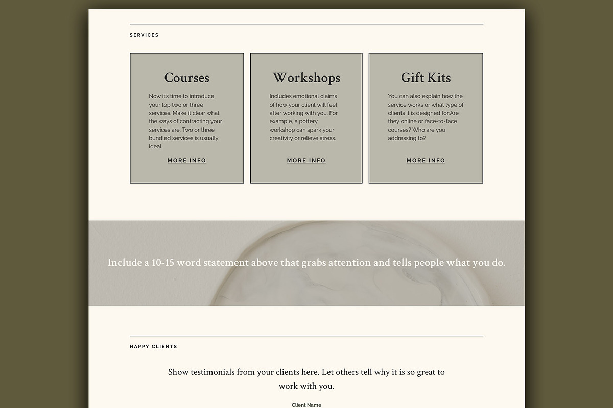Home Page Elementor Template WP, a WordPress Template by Eva Cogollos Studio (Photo 5 of 6)