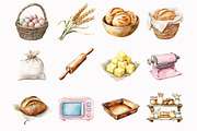 Watercolor Sourdough Bread Clipart, an Illustration by Design Market (Thumbnail 2 of 4)