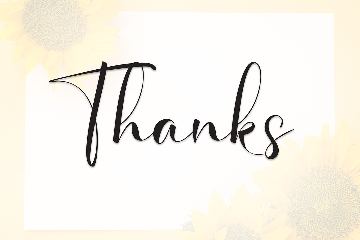 Lettering Sunflower | Script Font, a Handwritten Font by Scratchones (Photo 8 of 8)
