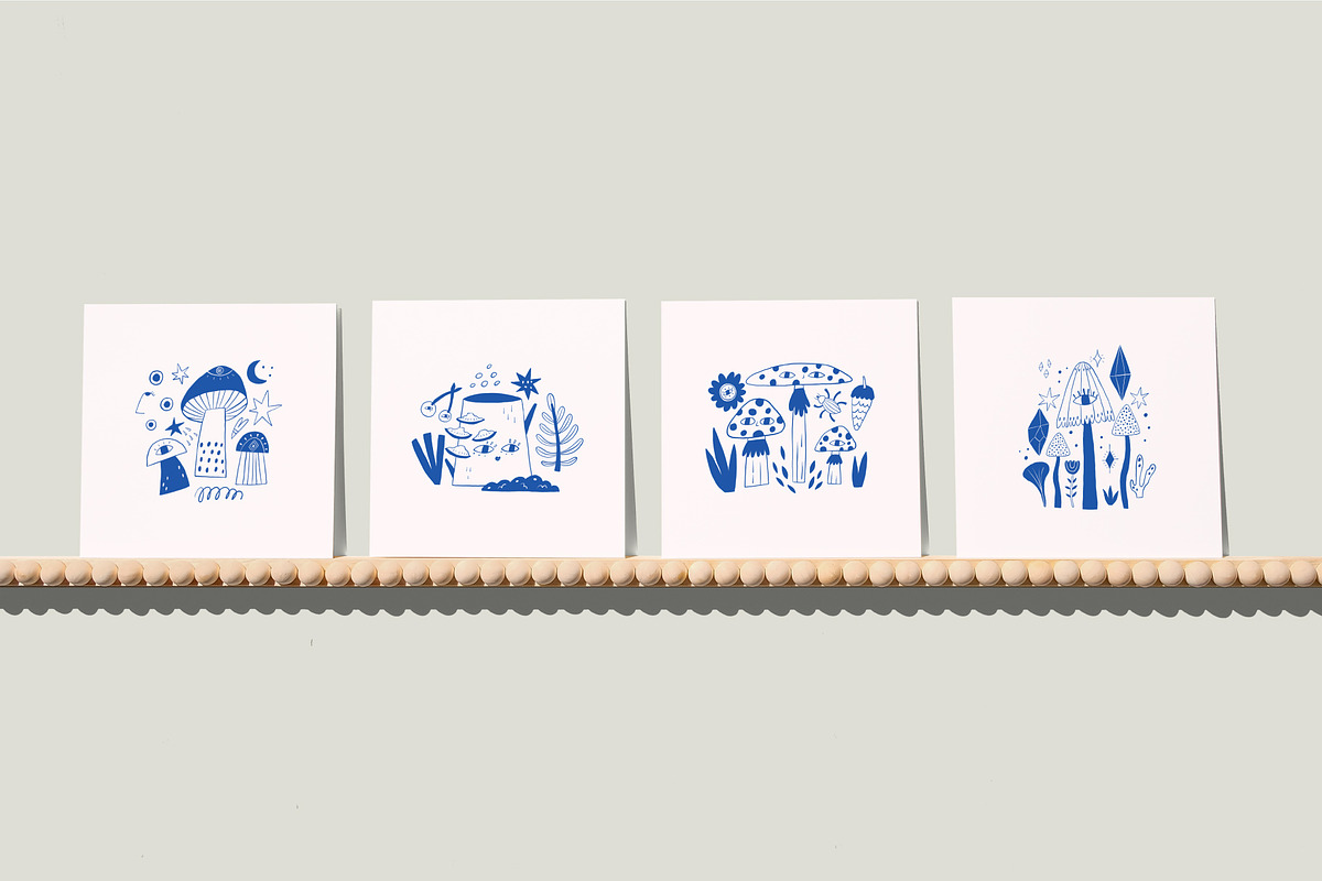 Mushrooms, an Object Illustration by AnkaDrozd (Photo 3 of 13)