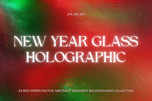 New Year Holographic Background