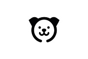 Modern cute dog face logo, a Branding & Logo Template by Vectorium Studio (Thumbnail 1 of 2)