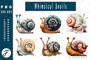 Whimsical Snails | Watercolor