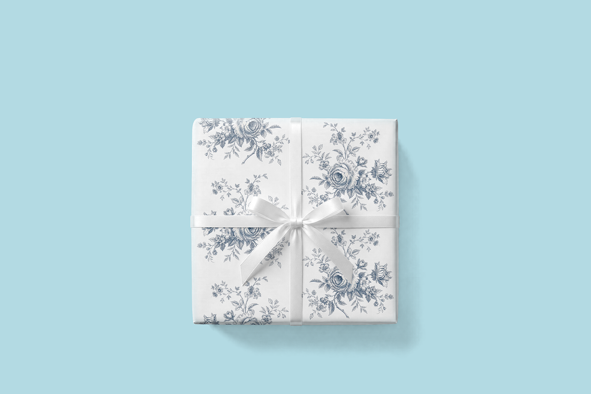 Blue Toile de Jouy Floral Pattern, a Pattern Graphic by elif (Photo 6 of 8)