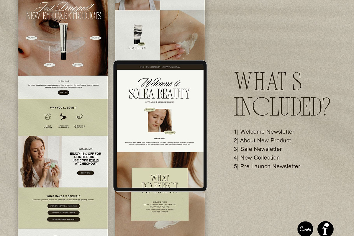Flodesk Email Newsletter Template, an Email Template by Amaré Creative (Photo 2 of 6)