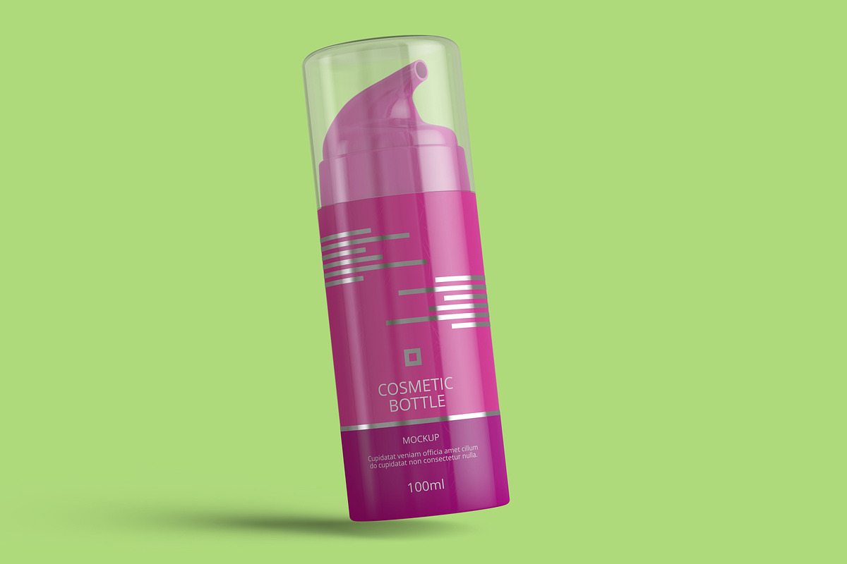 Airless Pump Cosmetic Bottle Mockup, a Cups & Container Mockup by Digitalphaser (Photo 5 of 5)