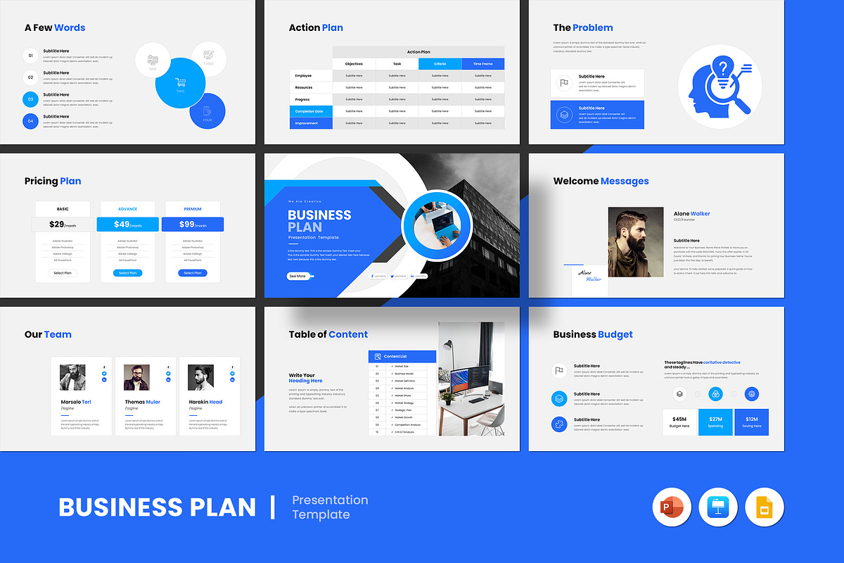 Business Plan Presentation Template, a Presentation Template by CreativeSlides (Photo 1 of 5)
