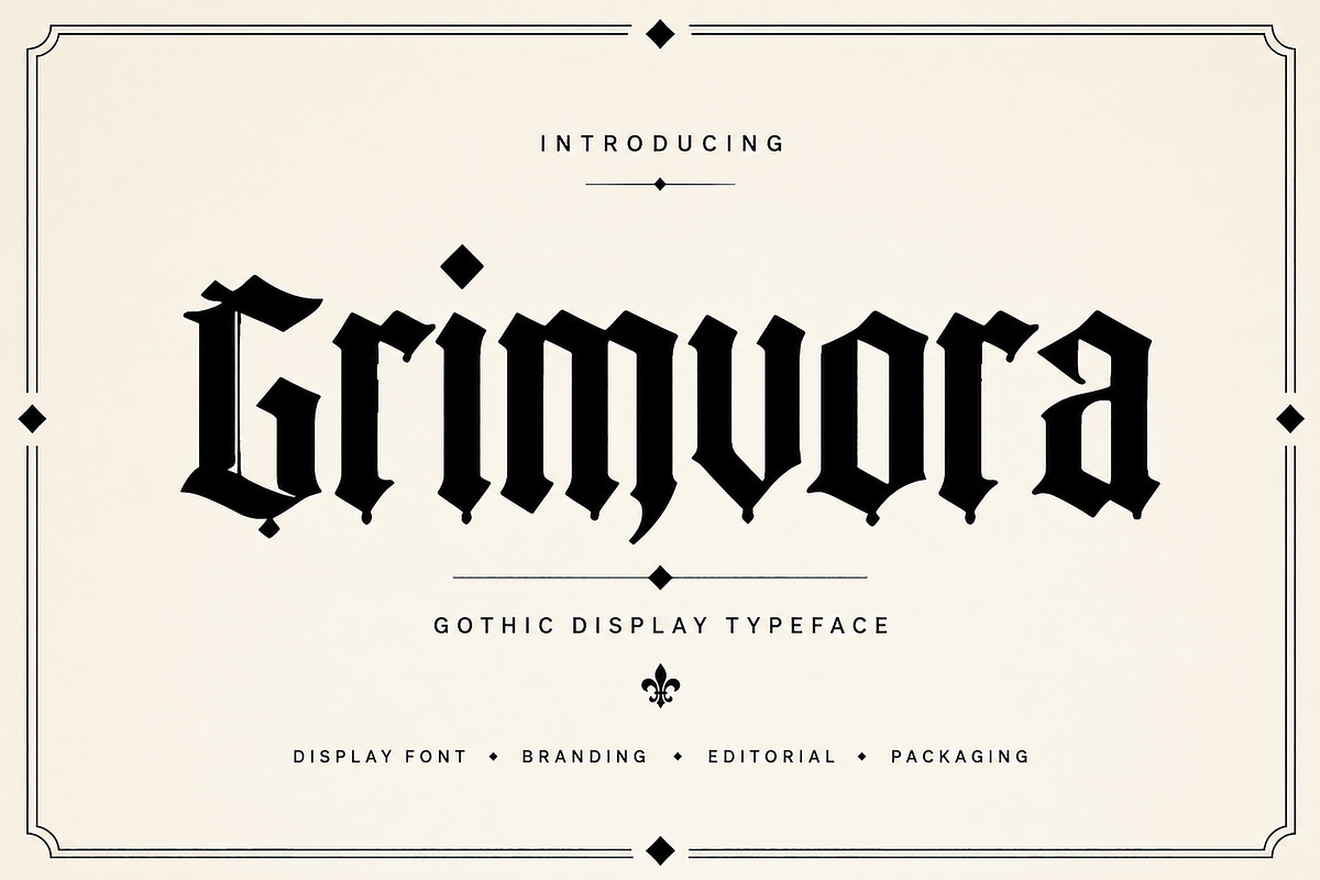 Grimvora, a Blackletter Font by Wow Magic (Photo 1 of 4)