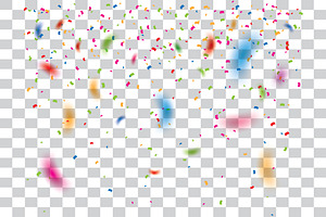 Falling confetti